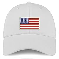 Trendy Apparel Shop Youth White American Flag Unstructured Cotton Baseball Cap