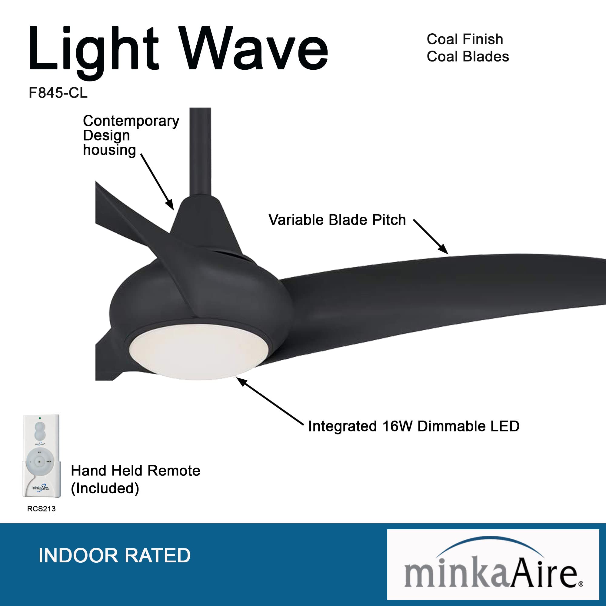 MINKA-AIRE F845-CL Light Wave 44