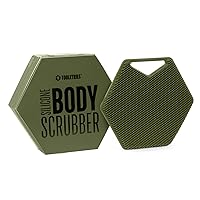 Tooletries - Body Scrubber - Silicone Exfoliating Scrubber - Bathroom & Shower Accessories for Men, Travel Essentials for Men - Durable & Long Lasting Body Wash Scrubber for Men - Army Green