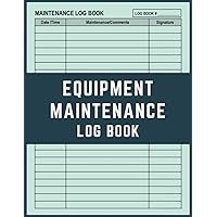 Equipment Maintenance Log Book: Daily Repairs And Maintenance Record Book for Home, Office, Construction, Vehicle, Business and More