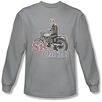 Mens Sit On It! Long Sleeve Shirt In Silver