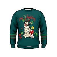 PattyCandy Unisex Kids Christmas Sweater Adorable Gingerbread Man Pug Kitty Cat Xmas Sweatshirt