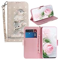 IVY A71 5G 3D Color Painting Wallet Case with Hand Strap for Samsung Galaxy A71 5G Case - Squirrel
