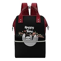 Funny Lazy Hanging on The Tree Women's Laptop Backpack Travel Nurse Shoulder Bag Casual Mommy Daypack