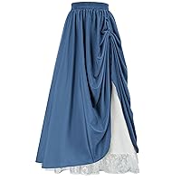 Women's Asymmetrical Split Slit Skirt Ruched Hight Waist Bodycon Midi Skirt Flowy Long Pleated Skirt Dress