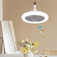 AVZYARDY Ceiling Fans with Remote Control and Light, 30 W Dimmable LED Ceiling Light with Fan, Adjustable Wind Speed and Timer, LED Light for Living Room, Bedroom