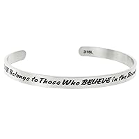 The Future Belongs To Those Who Believe In The Beauty Of Their Dreams Adjustable Cuff Bracelet Wristband Bangle