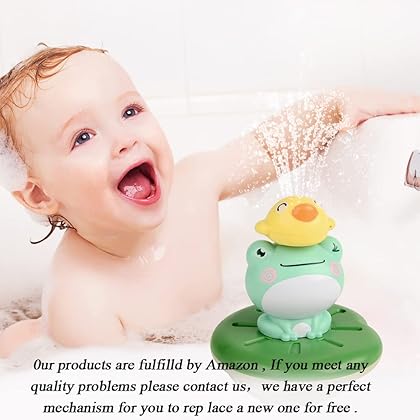 Little Bado Electric Baby Bath Frog Toy,Spray Water Spraying Squirt Toy 4 in 1 Bathtub Bath Toy for Infants Babies 6-12 Months Toddlers Age 3 4 5 6 7 8 Sprinkler Bath Toys