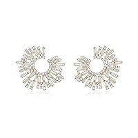 Ettika Gold Earrings For Women. Stud Earrings, Hoops. Opulent Green Crystal Stardust 18k Gold Plated Earrings. Birthday Gifts For Women