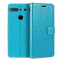 Essential Phone PH-1 Wallet Case, Premium PU Leather Magnetic Flip Case Cover with Card Holder and Kickstand for Essential Phone PH-1 Sky Blue
