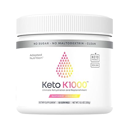 Hi-Lyte Keto K1000 Electrolyte Powder | Raspberry Lemon | Hydration Supplement Drink Mix | Boost Energy & Beat Leg Cramps | No Sugar, No Maltodextrin | 50 Servings