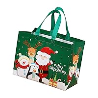 Christmas Tote Bags with Handles BagMultifunctional Christmas Bags for Gifts Wrapping Shopping Party Supplies Party Flags on A String (D, One Size)
