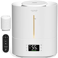 ASAKUKI Humidifiers for Bedroom Home, 4L Top Fill Ultrasonic Cool Mist Humidifiers for Baby Nursery & Plants Indoor, Adjustable Humidity Control, Auto Mode, Quiet Sleep Mode, Humidifier Tank Cleaner