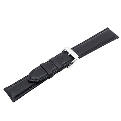 Berfine 18mm 20mm 22mm Calf Leather Watch Band, Extra Soft Watch Strap for Men Women