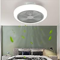 Ceiling Fans, Modern Ceiling Fans with Lamps Fan Light Ceiling Bedroom in Lighting Ceiling Fans with Lights and Remote Mute Fan Ceiling Lights for Lounge Modern Timer/White