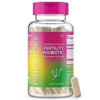 Pink Stork Fertility Probiotic: Fertility Supplements for Women, Probiotics for Reproductive Gut Health, Women-Owned, 30 Capsules