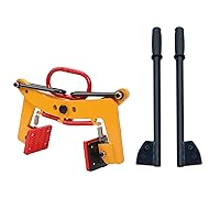 2 IN 1 Lifting Clamps Beam Jaw Opening Adjustable, Manual Plate Lifting Clamps Beam of Glass Slabs/Metal Sheet/Granite Island, Adjustable 4.7-9.5 in, Roadside Stone Clamp Curb, Max. 617lbs