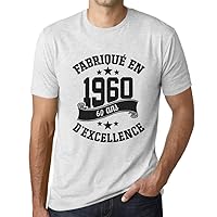 Men's Graphic T-Shirt Made in 1960 – Fabriqué En 1960 – 64th Birthday Anniversary 64 Year Old Gift 1960 Vintage