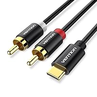 VENTION USB C to 2 RCA Audio Cable, Type-C to RCA Male to Male Y RCA Splitter, 2RCA Jack USB-C Audio Cable for Phone, Tablet, Home Theater, DVD, Amplifier, Speaker, Car Stereo (5ft /1.5M)