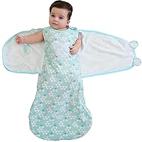 Baby Swaddle for 6-9 Months Babies Adjustable Swaddles Large Cotton Sleep Sack Sleeping Bag 6-12 Months