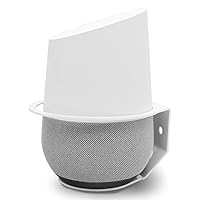 Google Home Wall Mount, ALLICAVER Sturdy Metal Made Mount Stand Holder for Google Home.(White)