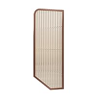 Bathroom Wall Divider Glass Screen Water Repellent Panel, Urinal Partition, Wall-Mounted Room Separating Divider, for Schools/kindergartens/Shopping Malls/Public Places(Color:Brushed rose gold,Size:4P