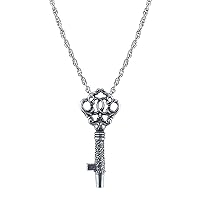 1928 Jewelry Key Whistle Pendant Necklace For Women 30 Inches