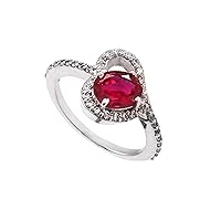 Beautifull Love Heart Ring Red Ruby Cubic Zircon CZ 925 Sterling Silver Ring Wedding Bridal Couple Gift Ring Gemstone Silver Jewelry
