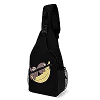 Banana Wild Sloth Crossbody Bag Over Shoulder Sling Backpack Casual Cross Chest Side Pouch