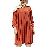 Women Dubai Dress Ethnic Style Abaya Dress Solid Loose Fit Long Cardigan Kaftan Robe 4XL Satin Arab Maxi Dress
