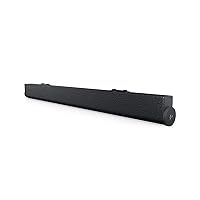 Dell SB522A Slim Conferencing Soundbar - Mute Microphone, Call Answer/End Controls, Indicator Light, Noise Reduction, Magnetic, USB Connector, Zoom Certification, Microsoft Teams Certified - Black