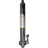 Torin 8 Ton Hydraulic Long Ram Jack with Single Piston Pump and Clevis Base (Fits: Garage/Shop Cranes, Engine Hoists, and More) w/Handle, Black, AT30806B