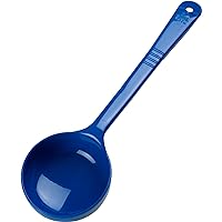 Carlisle FoodService Products 399214 Solid Long Handle Portion Control Spoon, 8 oz, Blue