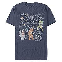 STAR WARS Big & Tall Celestial Men's Tops Short Sleeve Tee Shirt