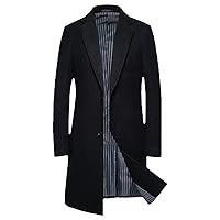 Autumn Winter Woolen Blend Coat Male Long Windbreaker Jacket Cotton Thick Warm Men Gray Jacket Mens Overcoat
