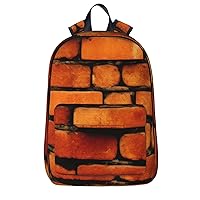 Red Brick Wall Backpack Printing Backpack Light Casual Backpack Capacity 16 Inch With Laptop Compartmen