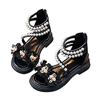 Toddler Size 4 Sandals Girl Girls' Sandals Summer Children's Soft Sole Shoes Fashion Girls' Pearl Girls Pool Shoes