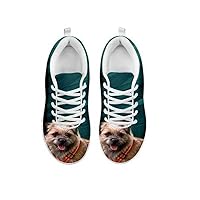 Artist Unknown Cute Border Terrier Dog Print Men's Casual Sneakers