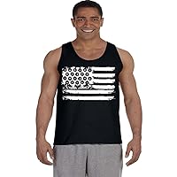 Mens Tank Tops American Flag Bullet Holes T-Shirt Sleeveless Muscle Tee