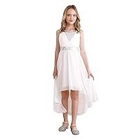 CHICTRY Girls Shiny Sequins Asymmetrical Flower Girls Dresses Wedding Evening Party Dress