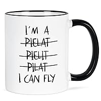 YHRJWN Pilot Gift, I Am a Pilot, I Can Fly Mug, Pilot Gifts Aviation Men, Pilot Gifts for Men Women, Christmas Birthday Gifts for Pilot, Pilot Coffee Mug, Airplane Aviation Cup, 11 Oz