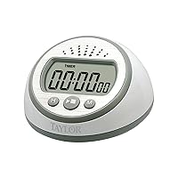 Taylor Digital Timer Counts Up and Down for School, Learning, Projects, and Kitchen Tasks, Super Loud Digital Timer, Gray