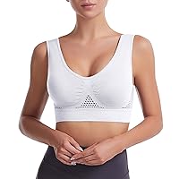 Womens Bralette Top Flowy Cami Hollow Out Sport Breathable Yoga Bras Comfortable Wireless Push Up Sport Underwear Bra Workout