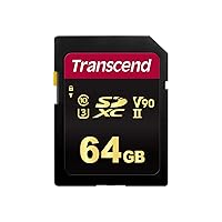 Transcend TS64GSDC700S 64GB UHS-II U3 V90 SDHC Flash Memory Card