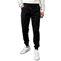 Southpole Men's Basic Tech Woven Track Jogger Pants, Quick Dry, Lightweight, Stretchable