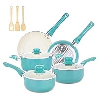 Pots and Pans Set Nonstick, 11pcs Kitchen Cookware Sets Induction Cookware, Ceramic Non Stick Cooking Set