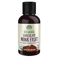 Foods, Organic Liquid Monk Fruit, Chocolate, Zero-Calorie Sweetener, 1.8-Ounce