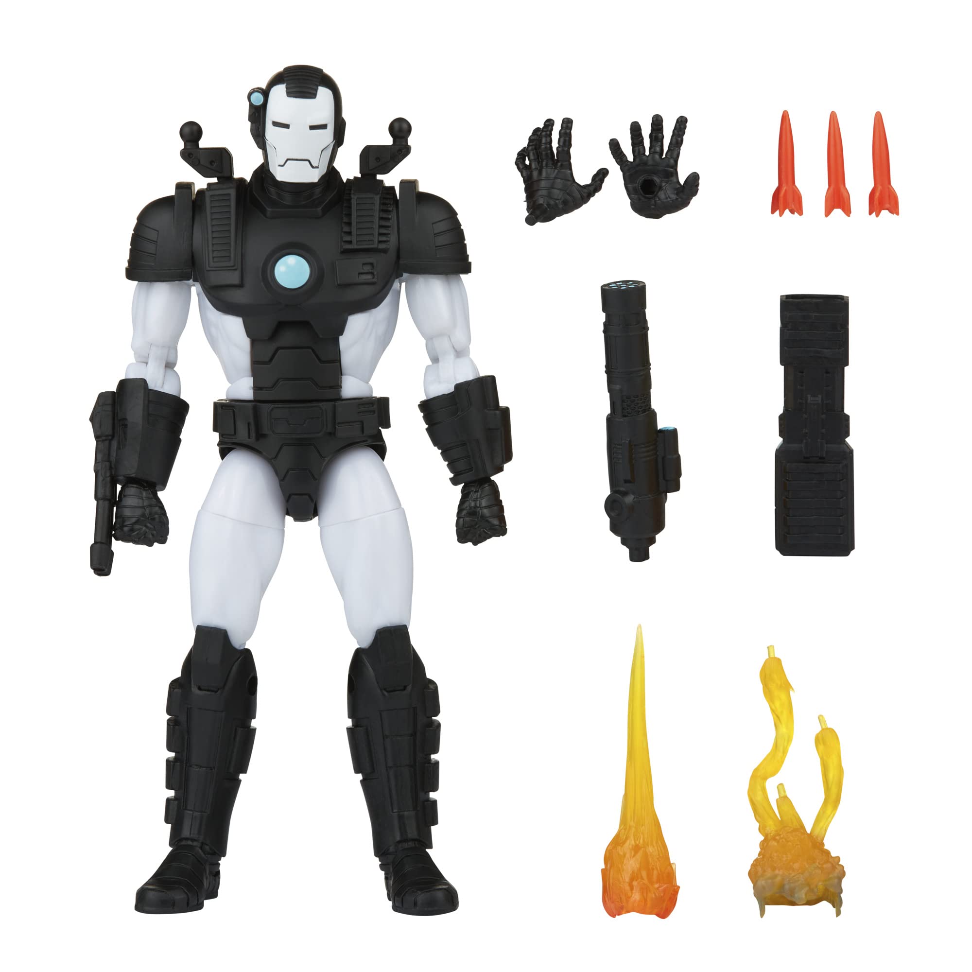 Marvel Legends Series War Machine 6-inch Action Figure Iron Man Toy, 6 Accessories, Multicolored, F3448
