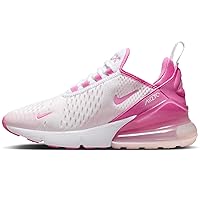 Nike Air Max 270 Big Kids' Shoes (FZ4116-100, White/Playful Pink-Pink Foam) Size 4.5