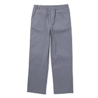 CHICTRY Kids Boys' Elastic Waistband Solid Chino Pants Casual School Uniform Pants for Boys